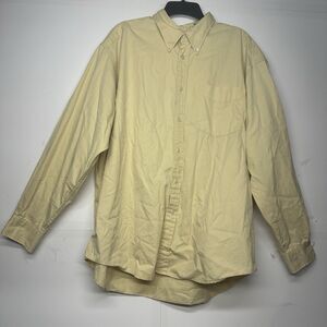 GAP Men’s Button Down Shirt XL Yellow Long Sleeve Casual Cotton Pocket Top
